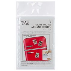 Lot de 3 cadres photos magnétiques 10x15cm