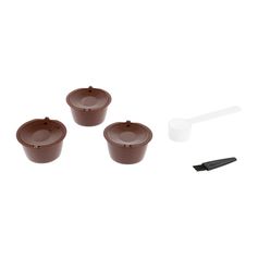 Lot de 3 capsules à café réutilisables compatible Dolce Gusto