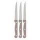 Lot de 3 couteaux à steak taupe 22cm