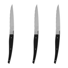 Lot de 3 couteaux de table microdentés inox 23cm