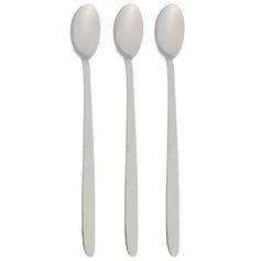 Lot de 3 cuillères long manche inox