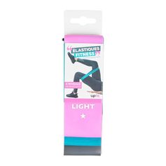 Lot de 3 élastiques de fitness 3 niveaux de résistance L50cm