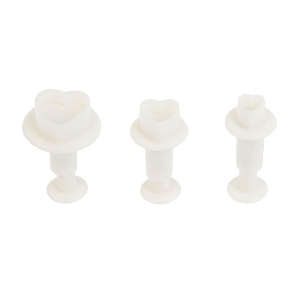 Lot de 3 emporte-pièces cœur avec poussoir - NOEMIE HONIAT