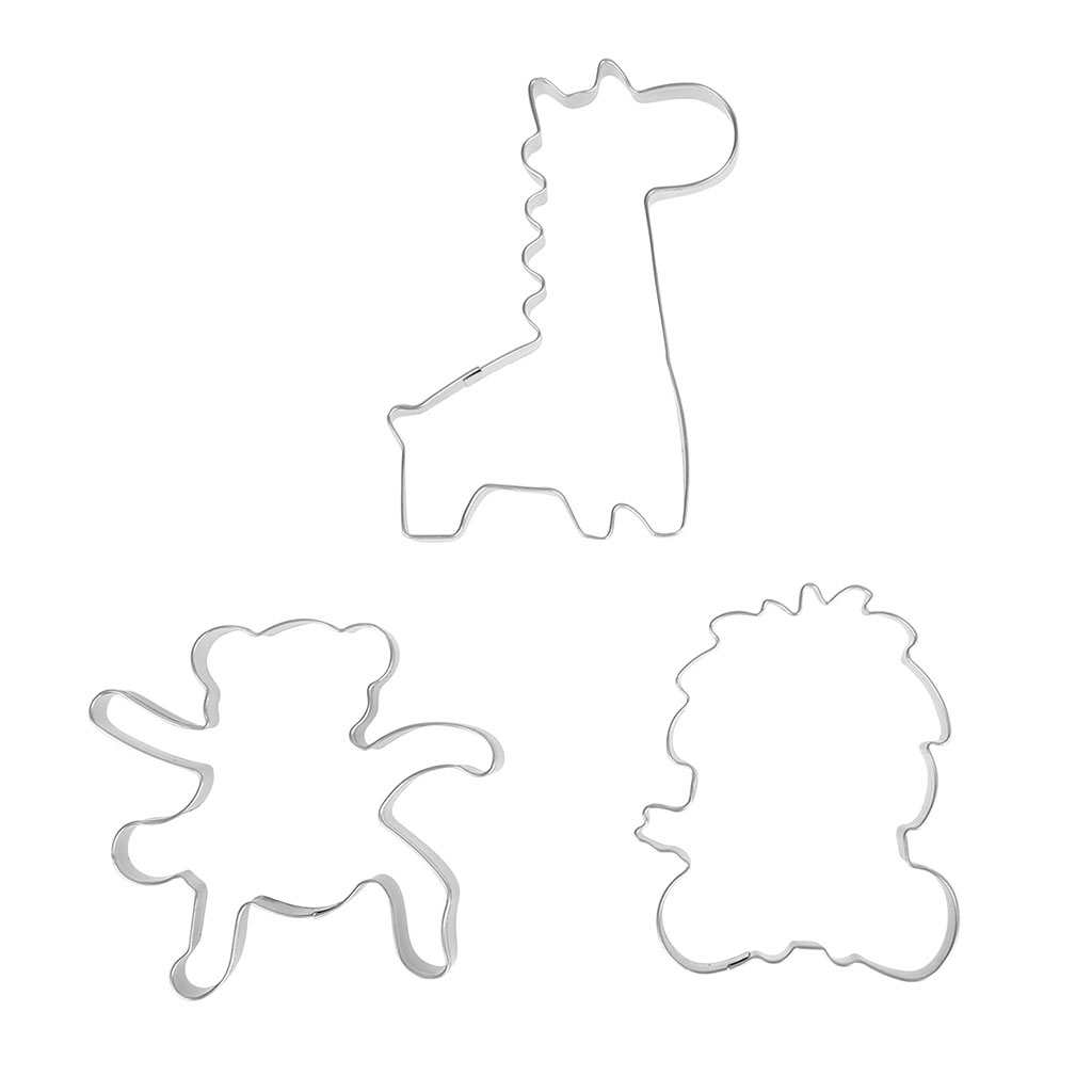 Lot de 3 emporte-pièces inox animaux de la jungle - NOEMIE HONIAT