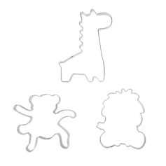 Lot de 3 emporte-pièces inox animaux de la jungle - NOEMIE HONIAT