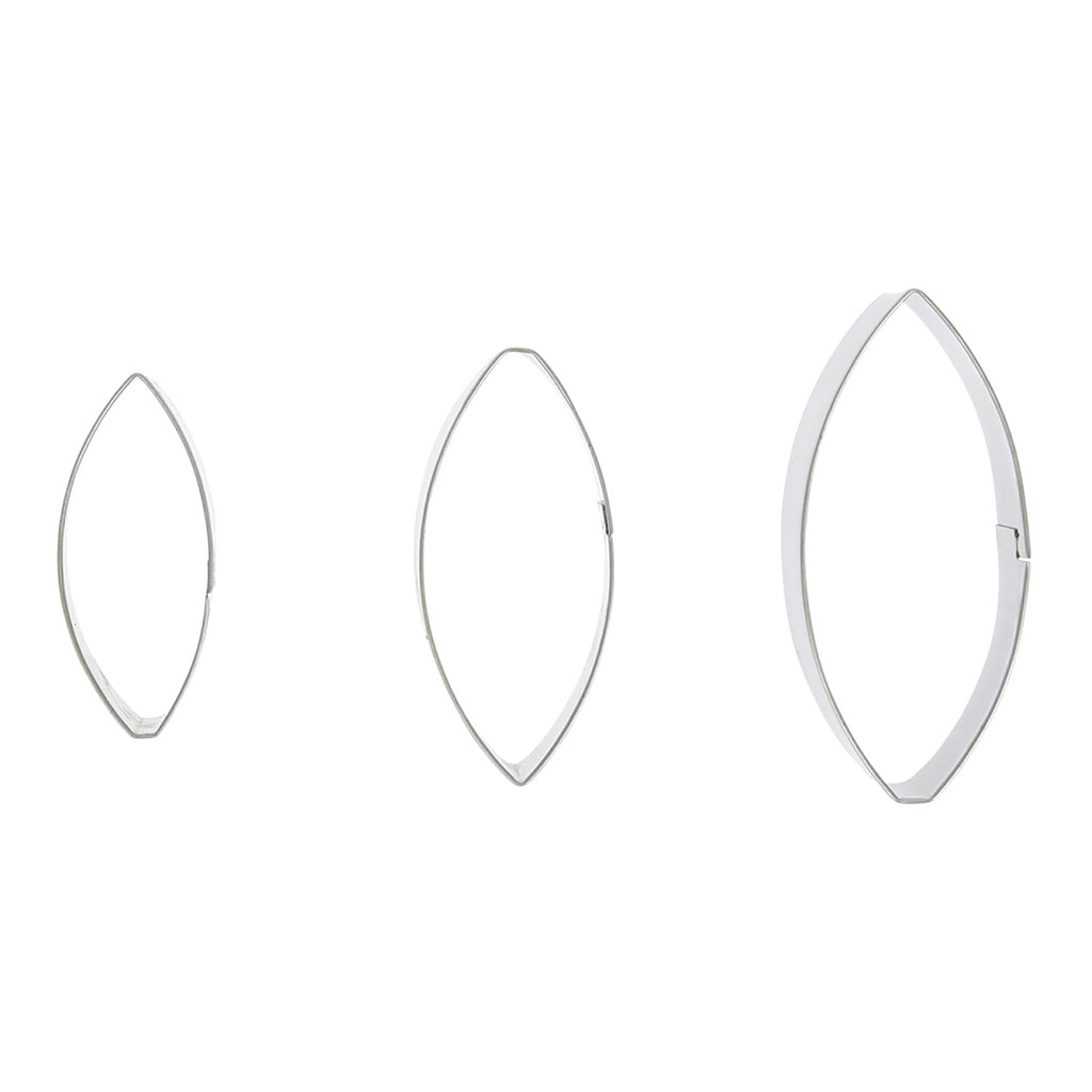 Lot de 3 emporte-pièces inox forme calissons - NOEMIE HONIAT