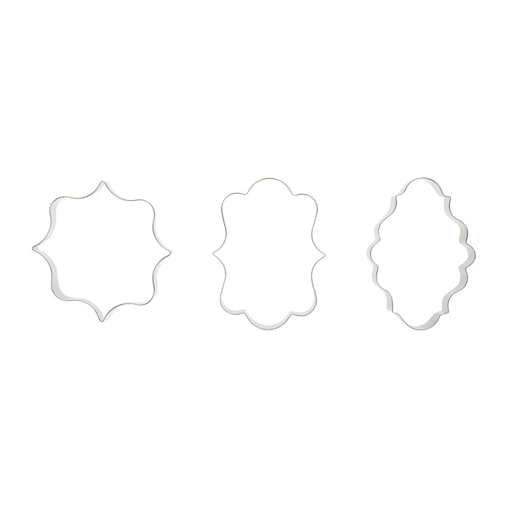 Lot de 3 emporte-pièces inox forme étiquettes - NOEMIE HONIAT