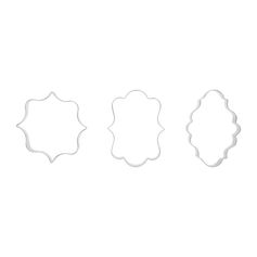 Lot de 3 emporte-pièces inox forme étiquettes - NOEMIE HONIAT