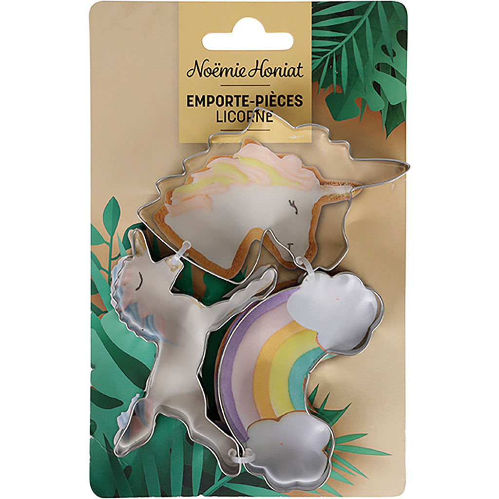 Lot de 3 emporte-pièces inox licorne - NOEMIE HONIAT