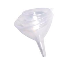 Lot de 3 entonnoirs transparent plastique