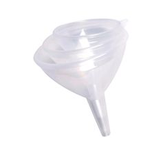 Lot de 3 entonnoirs transparent plastique