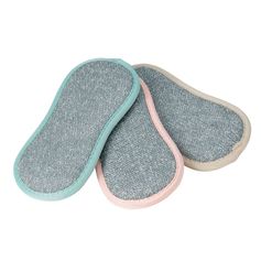 Lot de 3 éponges double face grattante 19x9cm