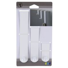 Lot de 3 patères métal blanche