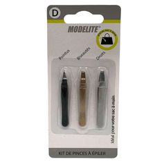 Lot de 3 pinces à épiler petit modèle 13.5cm