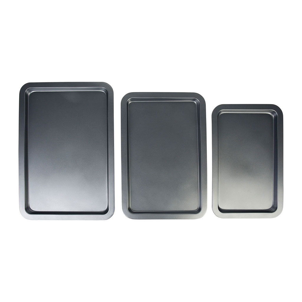Lot De 3 Plaques De Cuisson En Inox 40x30x4,8 Cm - Pour Four, Grill, Lave-vaisselle, Résistantes Et Saines - 5