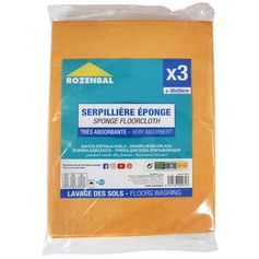 Lot de 3 serpillières éponge 38x50cm