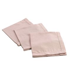 Lot de 3 serviettes de table coton lin 40x40cm
