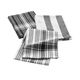 Lot de 3 torchons de cuisine BAYADO en coton tissé noir 50x70cm