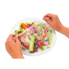 Lot de 30 couvercles alimentaires réutilisables transparent 26x15.5x2cm
