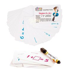 Lot de 36 cartes éducatives effaçables