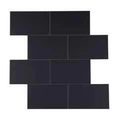 Lot de 4 crédences adhésives CAREO noir 25x25cm