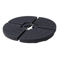 Lot de 4 dalles de parasol à remplir noir 48x48x7.5cm