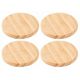 Lot de 4 dessous de verre rond bois D10cm