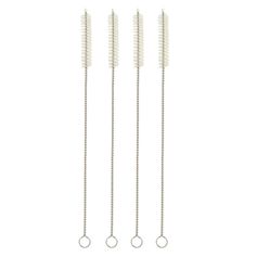Lot de 4 goupillons en inox pour pailles