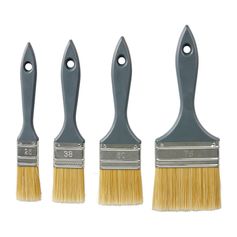 Lot de 4 pinceaux plats toutes peintures