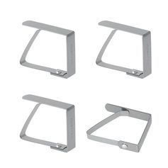 Lot de 4 pince nappe inox