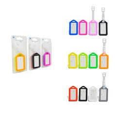 Lot de 4 porte-étiquettes pour bagages 8x19x3cm