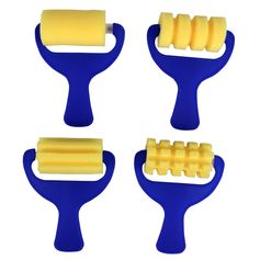Lot de 4 rouleaux mousse avec manche 12cm