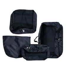 Lot de 4 sacs de rangement voyage noir