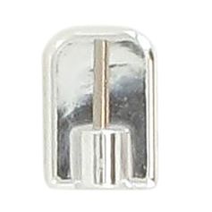 Lot de 4 supports tringle rideau adhésifs chrome 12mm