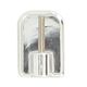 Lot de 4 supports tringle rideau adhésifs chrome 12mm