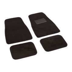 Lot de 4 tapis moquette noir
