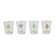 Lot de 4 verres shooter verre JEU DE CARTE H 6.05cm