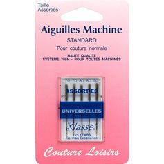 Lot de 5 aiguilles universelles pour machine à coudre