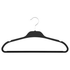 Lot de 5 cintres RUBBER noir 45x23cm