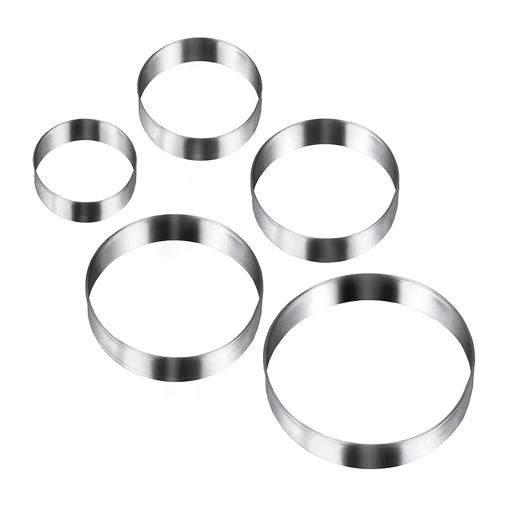 Emporte-piece rond set de 5 en inox