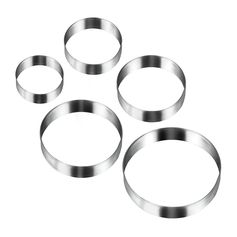 Lot de 5 emporte-pièces inox cercle