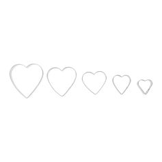 Lot de 5 emporte-pièces inox forme cœur - NOEMIE HONIAT