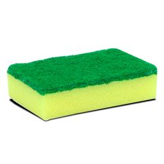 Lot de 5 éponges double face grattante jaune et vert 6.5x11x2.6cm