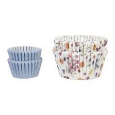 Lot de 100 caissettes papier imprimé fleurs et bleues D 3cm et 5cm - NOEMIE HONIAT