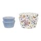 Lot de 100 caissettes papier imprimé fleurs et bleues D 3cm et 5cm - NOEMIE HONIAT