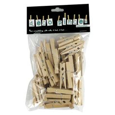 Lot de 50 pinces déco bois 4.5cm