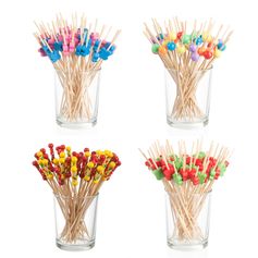 Lot de 50 piques apéro en bambou