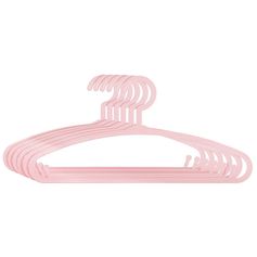 Lot de 6 cintres en plastique rose 13.5x18cm