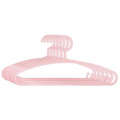 Lot de 6 cintres en plastique rose 13.5x18cm