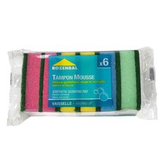 Lot de 6 éponges double usage